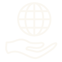 icon of hand holding globe