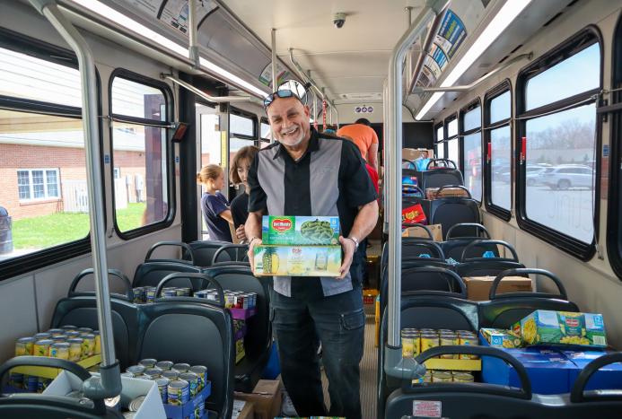 Stark County bus picking up food donations
