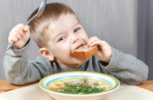 Boy eating