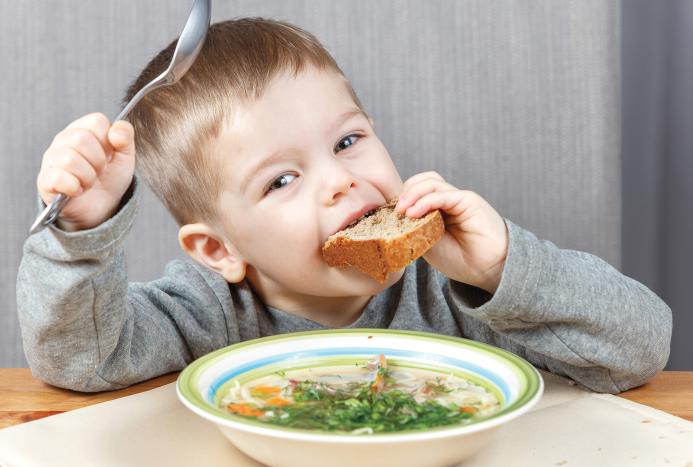 Boy eating