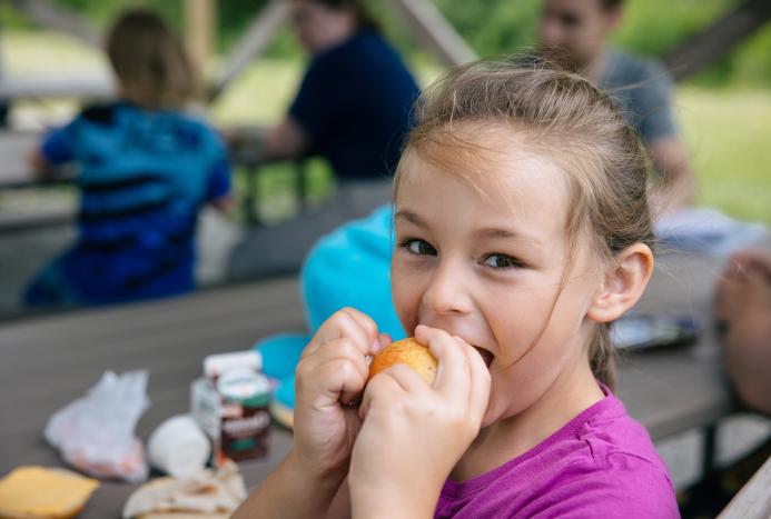 girl eating