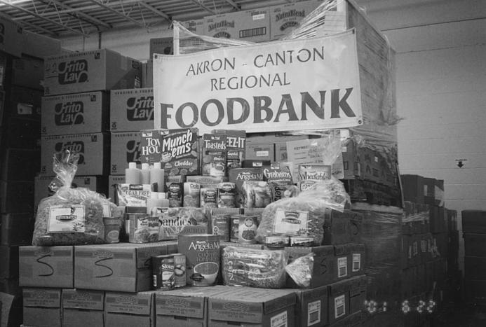 black and white foodbank picture