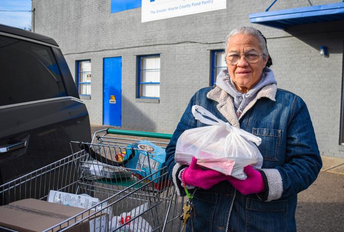 A neighbor with groceries 
