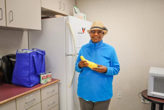Gail, a neighbor of the Foodbank