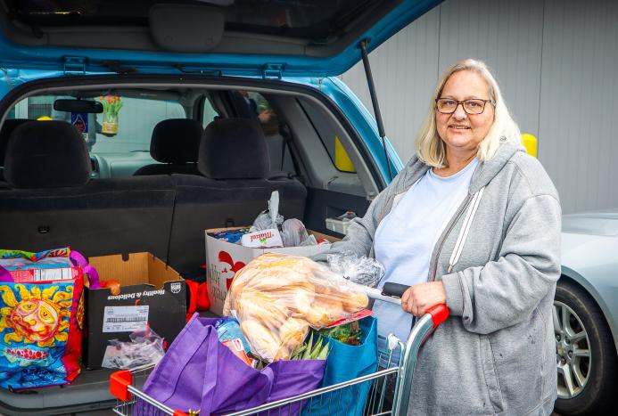 Penny, a neighbor of the Foodbank