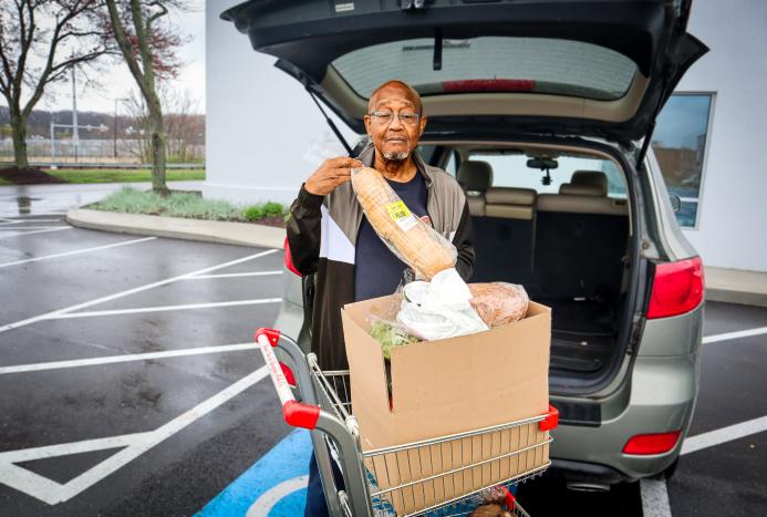 Morris, a neighbor visiting the Foodbank.