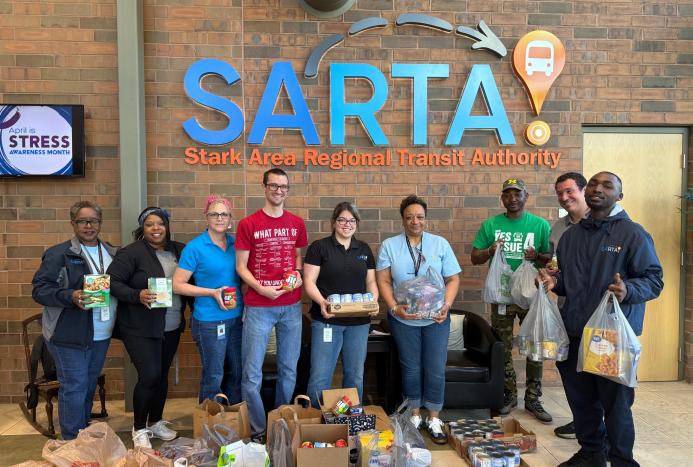 SARTA staff and food donations