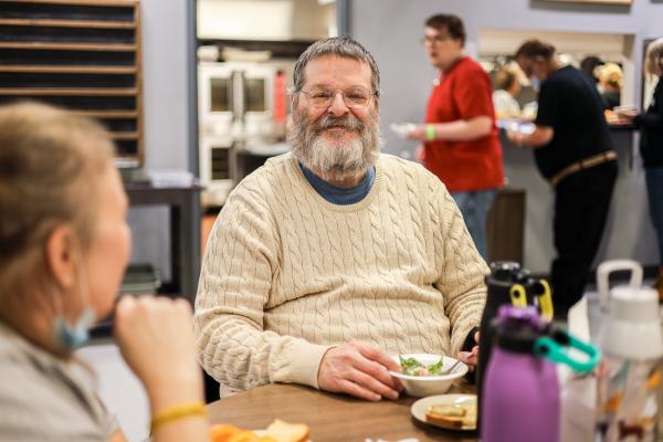 Man at table