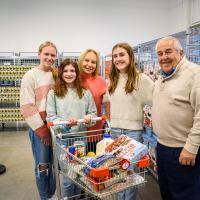 Venarge family in the new food pantry