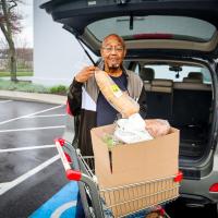 Morris, a neighbor visiting the Foodbank.