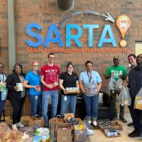 SARTA staff and food donations