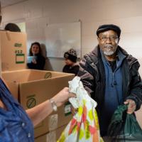 client receiving food