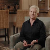 woman sitting in living room